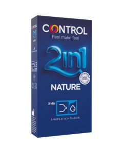 Control 2 In 1 Nature Profilattico + Gel 3 Pezzi