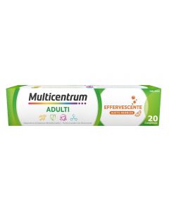 Multicentrum Adulti Effervescente Integratore Alimentare Multivitaminico Vitamina B C D3 Ferro 20 Compresse