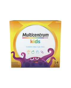 Multicentrum Baby Kids Integratore Multivitaminico Multiminerale Vitamine/Ferro/Calcio Bimbi 3Anni+ 14 Bustine
