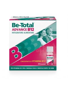 Be-Total Advance B12 Integratore Alimentare Vitamina B12 Vitamina B Zinco 30 Flaconcini