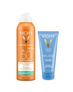 Vichy Capital Soleil Spray Invisibile Idratante SPF50 200ml + Doposole 100ml