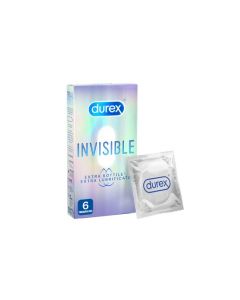 Durex Invisible Extra Lubrificato 6 Profilattici