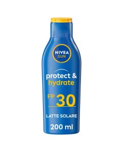 Nivea Sun Latte Solare Protect & Hydrate Fp30 200ml Crema Solare 30 Idratante Per 48 Ore