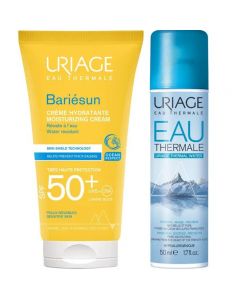 Uriage Bariesun SPF50+ Crema Solare Idratante 50ml + Eau Thermale Spray 50ml