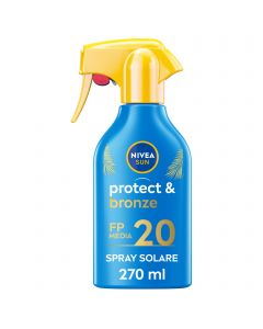 Nivea Sun Spray Solare Protect & Bronze Fp20 270ml Crema Solare 20 Per Un'abbronzatura Dorata