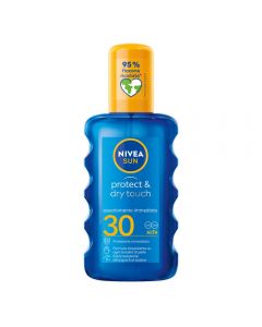 Nivea Sun Spray Solare Protect & Dry Touch Fp30 200ml Crema Solare 30 100% Trasparente Per Sportivi