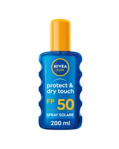Nivea Sun Spray Solare Protect & Dry Touch Fp50 200ml Crema Solare 50 100% Trasparente Per Sportivi