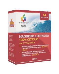 Colours Of Life Magnesio E Potassio 100% Citrati Con 9 Vitamina B 14 Stickpack
