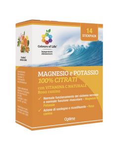 Colours Of Life Magnesio E Potassio 100% Citrati Con  Vitamina C Naturale 14 Stickpack