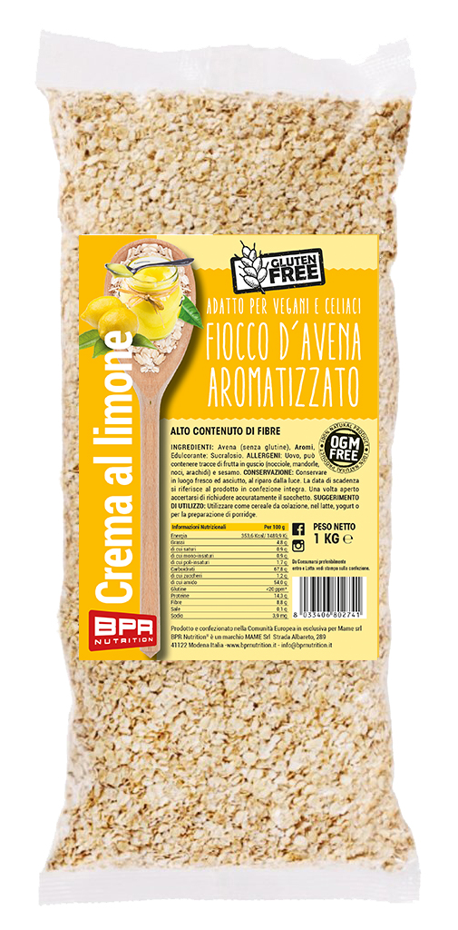 Fiocco D'Avena Aromatizzato Senza Glutine 1 kg BPR NUTRITION